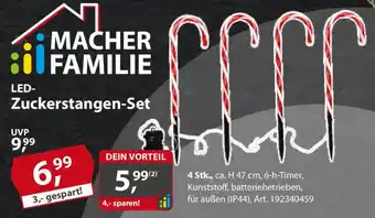Sonderpreis Baumarkt LED- Zuckerstangen-Set Angebot