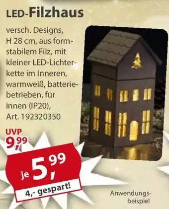 Sonderpreis Baumarkt LED-Filzhaus Angebot