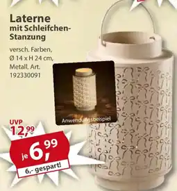Sonderpreis Baumarkt Laterne mit Schleifchen- Stanzung Angebot