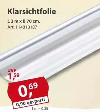 Sonderpreis Baumarkt Klarsichtfolie Angebot