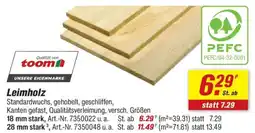 toom Baumarkt Leimholz Angebot