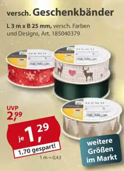 Sonderpreis Baumarkt versch. Geschenkbänder Angebot
