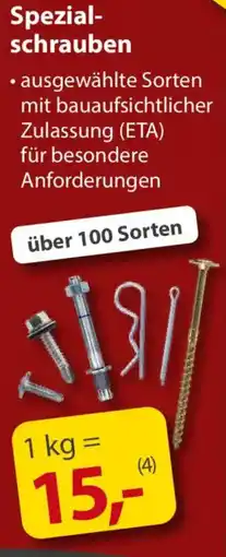 Sonderpreis Baumarkt Spezial- schrauben Angebot