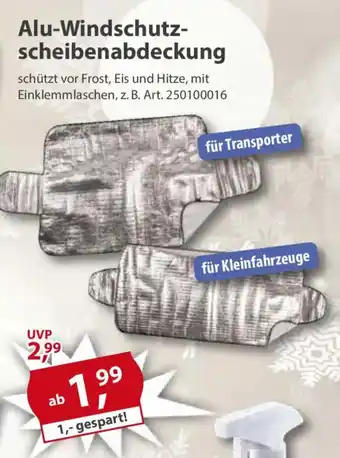 Sonderpreis Baumarkt Alu-Windschutz- scheibenabdeckung Angebot