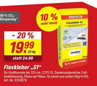 toom Baumarkt weber Flexkleber S1 Angebot