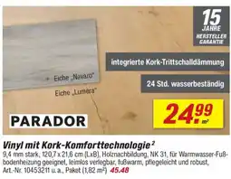 toom Baumarkt PARADOR Vinyl mit Kork-Komforttechnologie Angebot