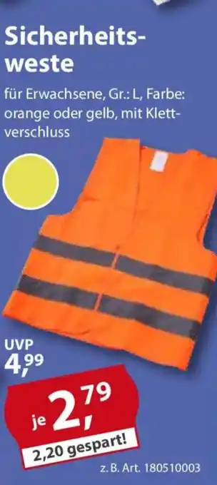 Sonderpreis Baumarkt Sicherheits- weste Angebot