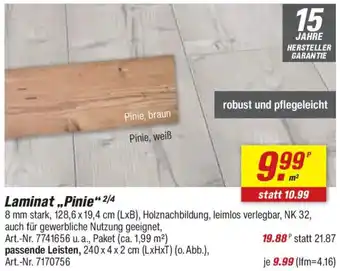 toom Baumarkt Laminat ,,Pinie" Angebot