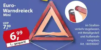 Sonderpreis Baumarkt Euro- Warndreieck Mini Angebot