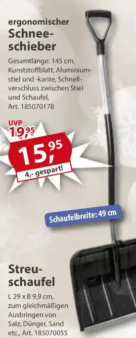 Sonderpreis Baumarkt ergonomischer Schnee- schieber Angebot