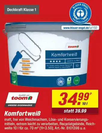 toom Baumarkt Komfortweiß Angebot