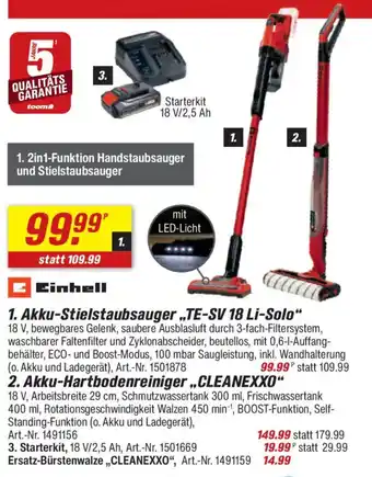 toom Baumarkt Einhell Akku-Hartbodenreiniger „CLEANEXXO" Angebot