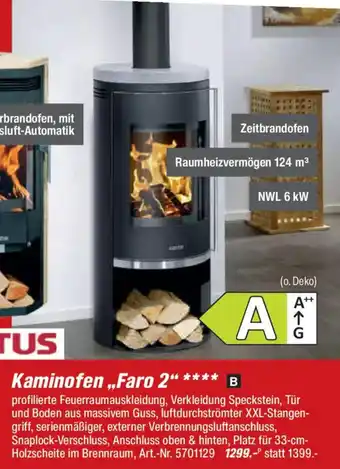 toom Baumarkt JUSTUS Kaminofen „Faro 2" Angebot