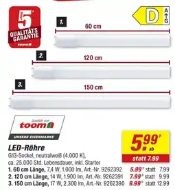 toom Baumarkt LED-Röhre Angebot