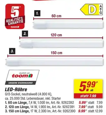 toom Baumarkt LED-Röhre Angebot