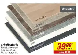 toom Baumarkt Arbeitsplatte Angebot