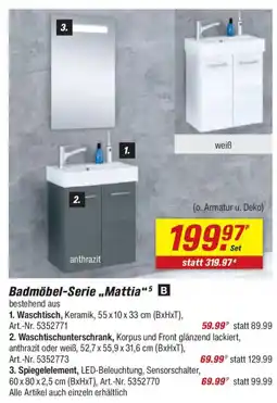 toom Baumarkt Badmöbel-Serie „Mattia" Angebot