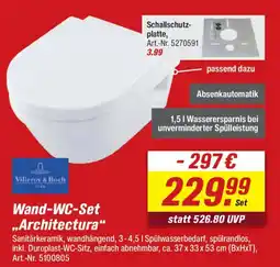 toom Baumarkt Villeroy & Boch Wand-WC-Set ,,Architectura" Angebot