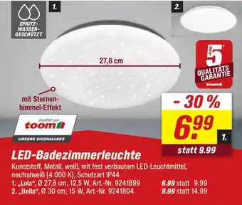 toom Baumarkt LED-Badezimmerleuchte Angebot