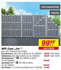 toom Baumarkt WPC-Zaun ,,Jan" Angebot