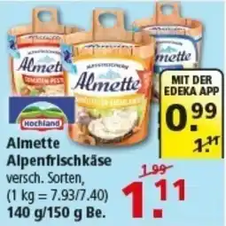 Multi Markt Hochland Almette Alpenfrischkäse Angebot