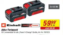 toom Baumarkt Einhell Akku-Twinpack Angebot