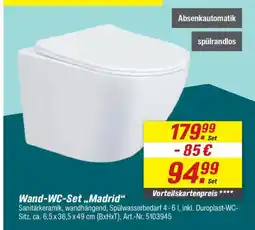toom Baumarkt Wand-WC-Set ,,Madrid" Angebot