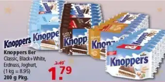 Multi Markt Knoppers 8er Classic, Black+White, Erdnuss, Joghurt Angebot