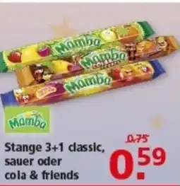 Multi Markt Mamba Stange 3+1 classic, sauer oder cola & friends Angebot