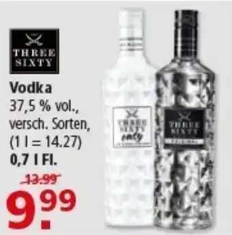 Multi Markt THREE SIXTY Vodka Angebot