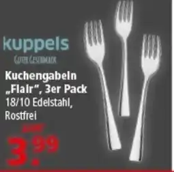 Multi Markt kuppels Kuchengabeln „Flair", 3er Pack Angebot