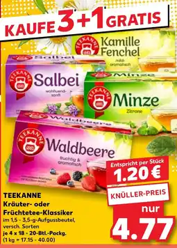 Kaufland TEEKANNE Kräuter- oder Früchtetee-Klassiker Angebot
