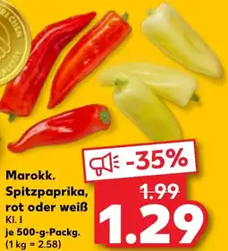 Kaufland Marokk. Spitzpaprika, rot oder weiß Angebot