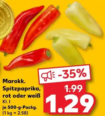 Kaufland Marokk. Spitzpaprika, rot oder weiß Angebot