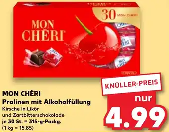 Kaufland MON CHÉRI Pralinen mit Alkoholfüllung Angebot