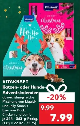 Kaufland VITAKRAFT Katzen- oder Hunde- Adventskalender Angebot