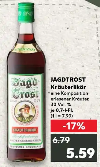Kaufland JAGDTROST Kräuterlikör Angebot