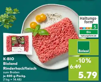 Kaufland K-BIO Bioland Rinderhackfleisch Angebot