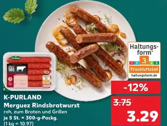 Kaufland K-PURLAND Merguez Rindsbratwurst Angebot