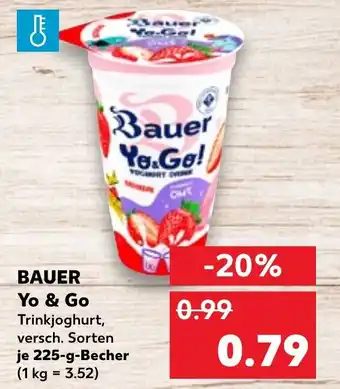Kaufland BAUER Yo & Go Trinkjoghurt Angebot