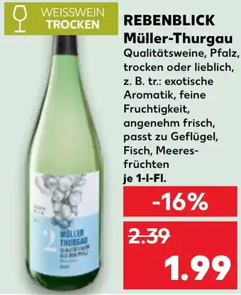 Kaufland REBENBLICK Müller-Thurgau Angebot