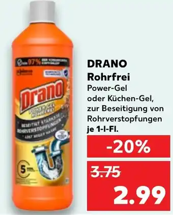 Kaufland DRANO Rohrfrei Power-Gel Angebot