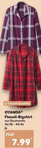 Kaufland OYANDA Flanell-Bigshirt Angebot