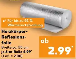 Kaufland Heizkörper- Reflexions- folie Angebot