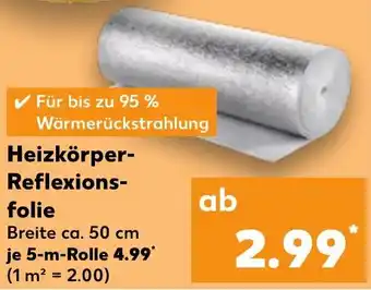 Kaufland Heizkörper- Reflexions- folie Angebot