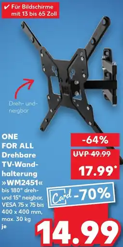 Kaufland ONE FOR ALL Drehbare TV-Wand- halterung WM2451 Angebot