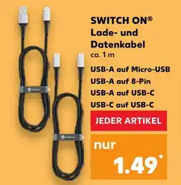 Kaufland SWITCH ON Lade- und Datenkabel Angebot