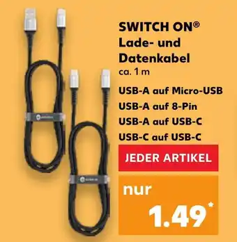 Kaufland SWITCH ON Lade- und Datenkabel Angebot