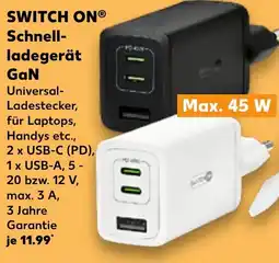 Kaufland SWITCH ON Schnell- ladegerät GaN Angebot