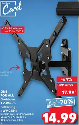 Kaufland ONE FOR ALL Drehbare TV-Wand- halterung WM2451 Angebot